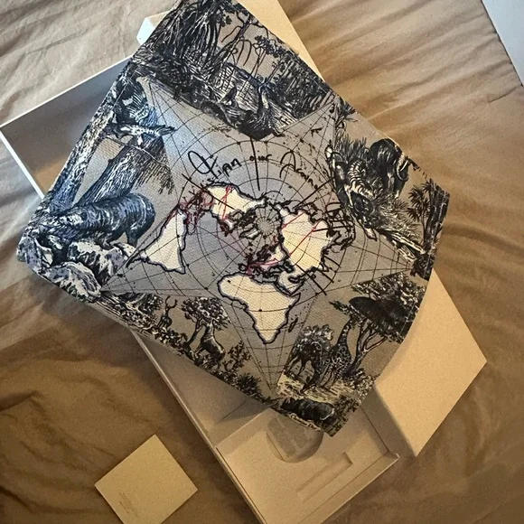 Stylish Blue and Beige Tote Bag Dior around the world